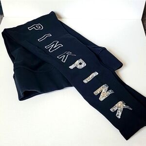 Rare. Victoria Secret Pink Yoga. Silver Sequin Yoga Leggings. Sequins. Leggings.